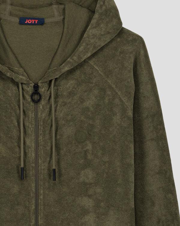 Jott Veste Zippée éponge à Capuche Army Mojave