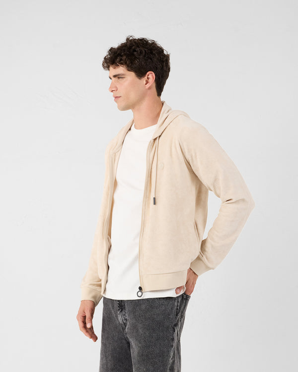 Jott Veste Zippée éponge à Capuche Sable Mojave