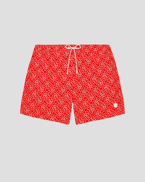 Jott Maillot De Bain Mono Rouge Feu Niolon Monogram