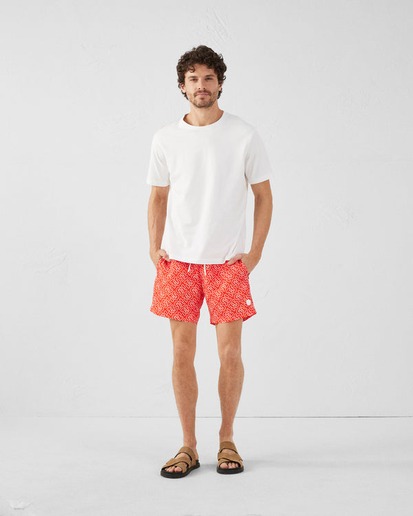 jott Maillot de bain Mono rouge feu Niolon monogram