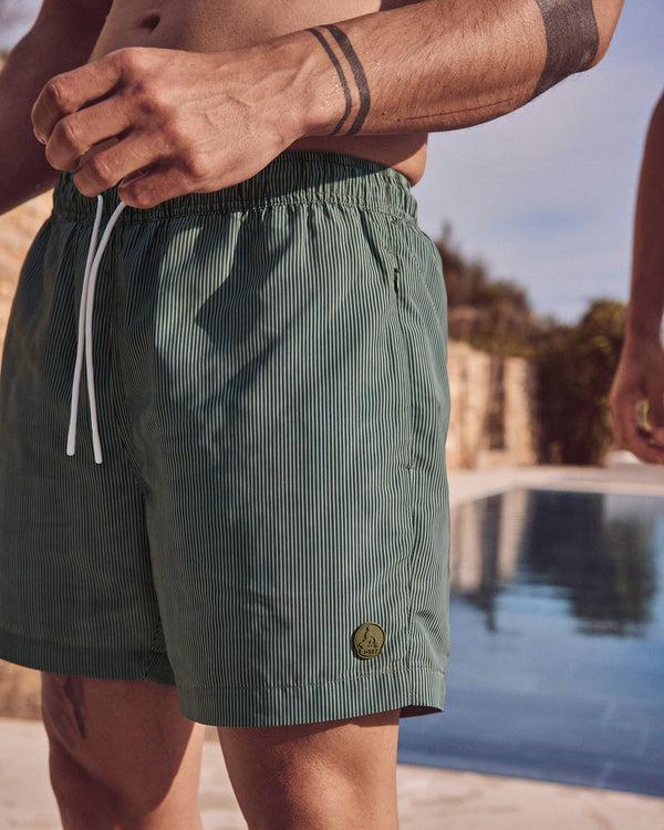 Jott Maillot De Bain Stripe Army/Vert M Niolon Stripe