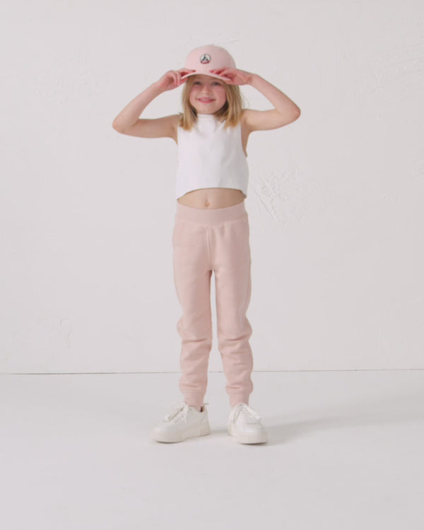 jott Pantalon de sport enfant en coton Pêche clair Matchu 2.0
