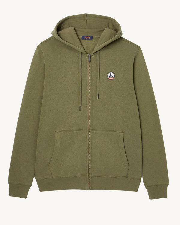 jott Sweat à capuche homme en coton biologique Army Mexico