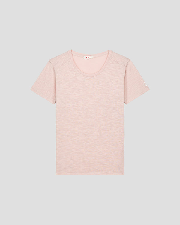 Jott T-shirt Col Rond Femme En Coton Pêche Clair Angela