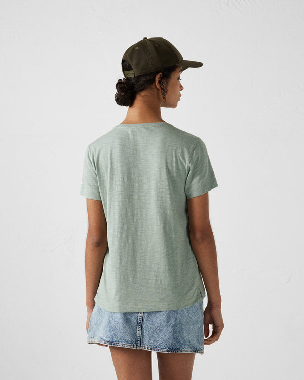 Jott T-shirt Col Rond Femme En Coton Vert Minéral Angela