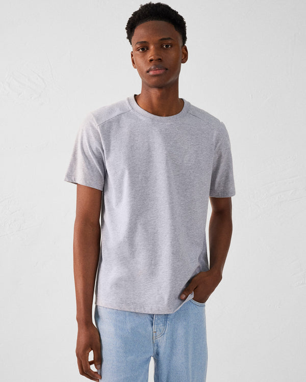 jott T-shirt col rond homme en coton Gris chiné Pedro