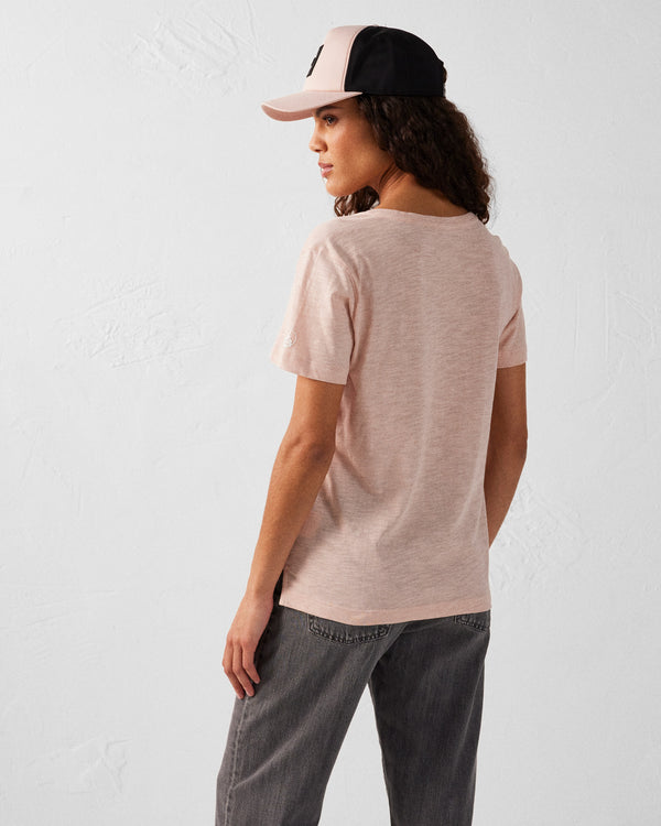 Jott T-shirt Col V Femme En Coton Pêche Clair Sonia