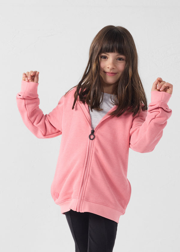 jott Veste enfant zippée à capuche Fuchsia vibrant Arie