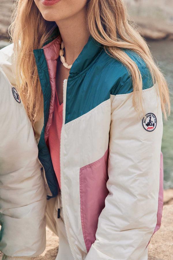 jott Veste esprit puffer Deep lake/Rose antique Joan