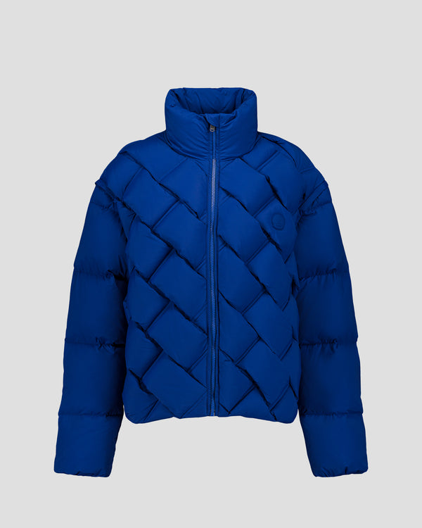 Jott Veste Grand Froid Puffer Tressée Bleu Cobalt Alya