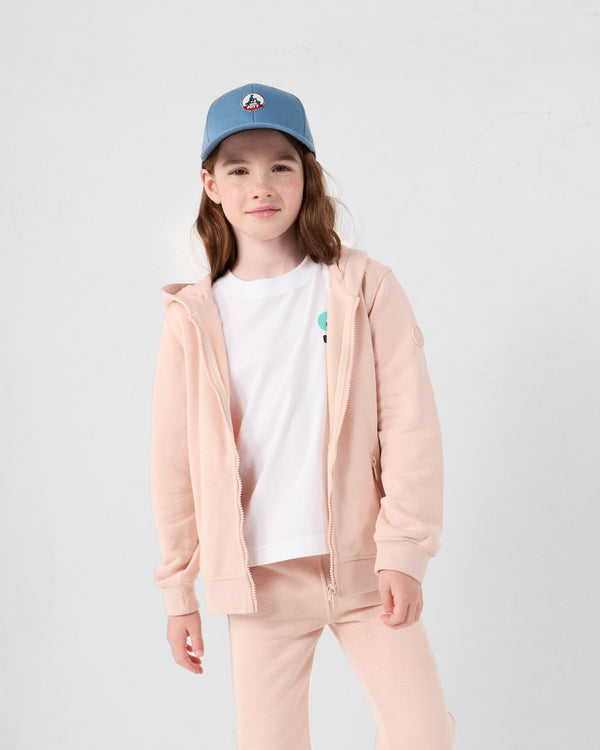 Jott Veste Zippée Enfant En Coton Pêche Clair Tango