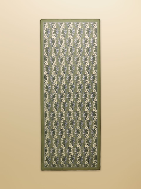 Joules Abberton Khaki Green Lightweight Printed Scarf