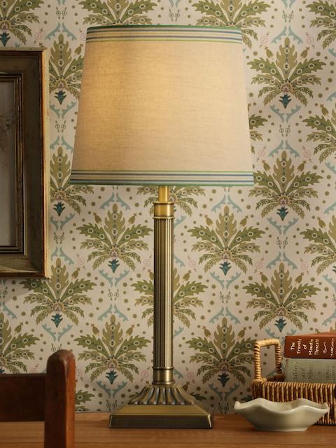 Joules Antique Brass Buscot Square Base Table Lamp With Shade