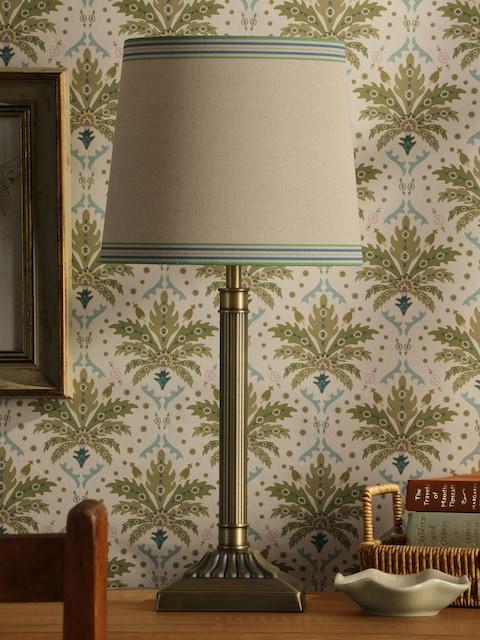 Joules Antique Brass Buscot Square Base Table Lamp With Shade