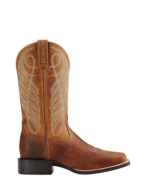 Joules Ariat Brown Ariat Brown Round Up Wide Square Toe Western Boots