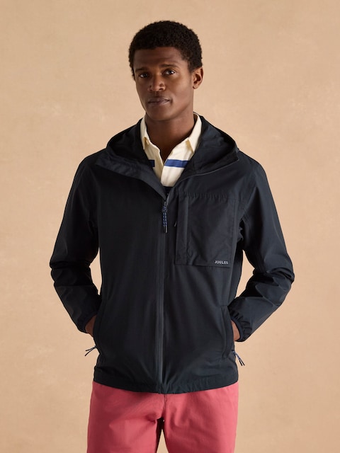 Joules Ayston Navy Blue Lightweight Waterproof Coat
