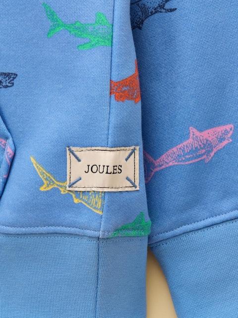 joules Boys' Alfie Light Blue Quarter Zip Sweatshirt
