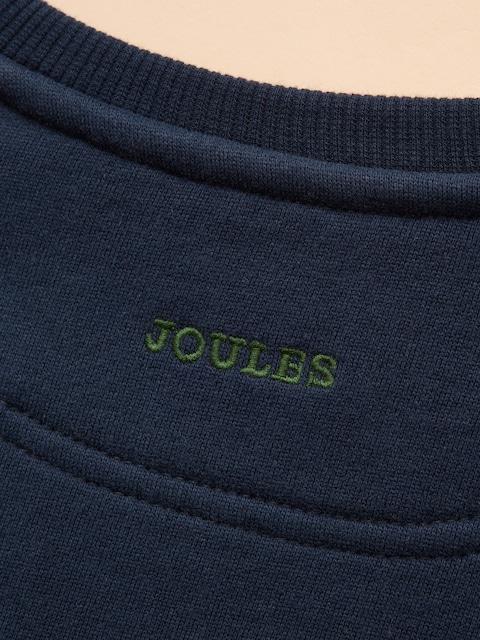 joules Boys' Artwork Navy Blue Jonty Applique Sweatshirt