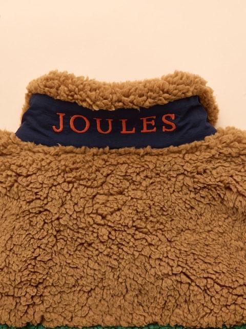 joules Boys' Billy Green and Tan Colourblock Fleece Gilet