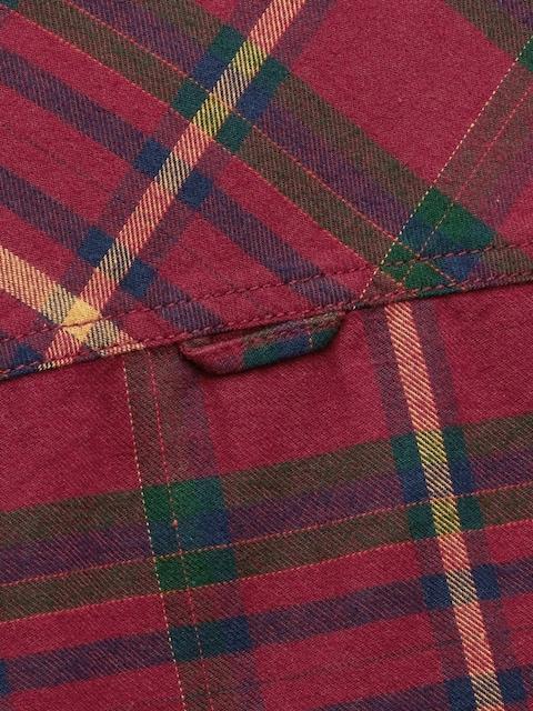 joules Boys' Brushed Port Check Flannel Checked Shirt