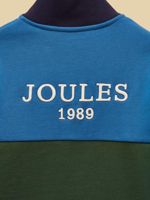 joules Boys' Elliot Multi Colourblock Quarter Zip Sweatshirt