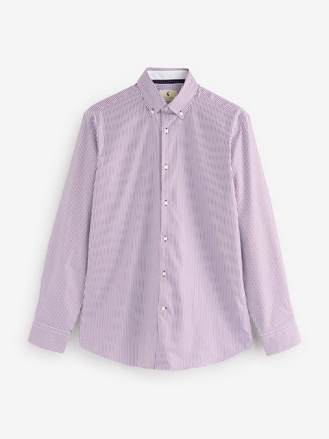 Joules Burgundy Red Bengal Long Sleeve 100% Cotton Shirt