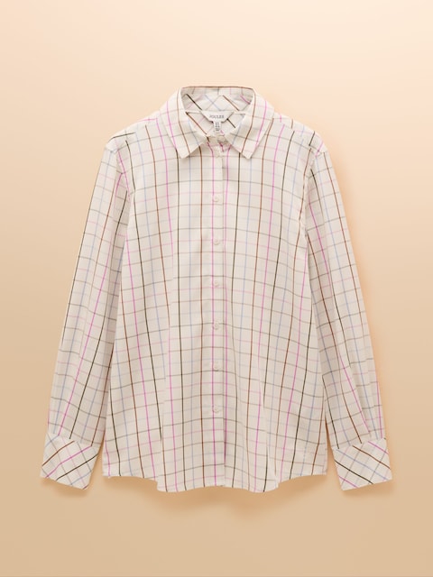 joules Claudia Multi Tattershall Check Boyfriend Shirt