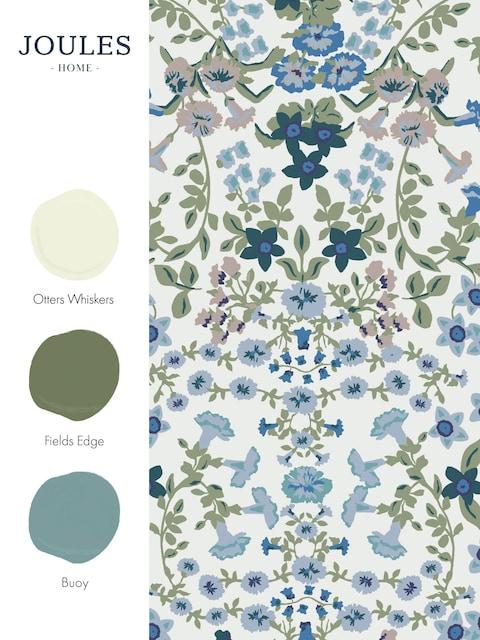 joules Cream Symmetrical Trellis Ditsy 10M Wallpaper