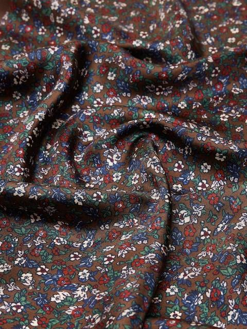 joules Elsie Chocolate Brown Small Square 100% Scarf