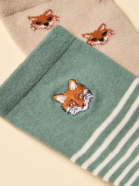 Joules Everyday Khaki/Stone 2 Pack Cotton Blend Socks