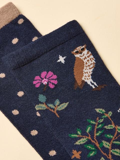 Joules Everyday Multi Navy 2 Pack Cotton Blend Socks