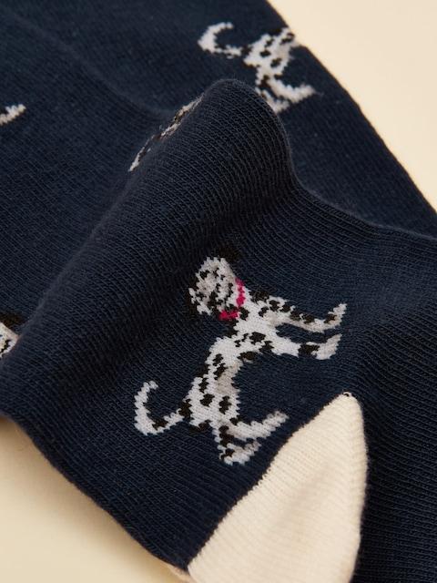 Joules Everyday Navy/Oatmeal 2 Pack Cotton Blend Socks