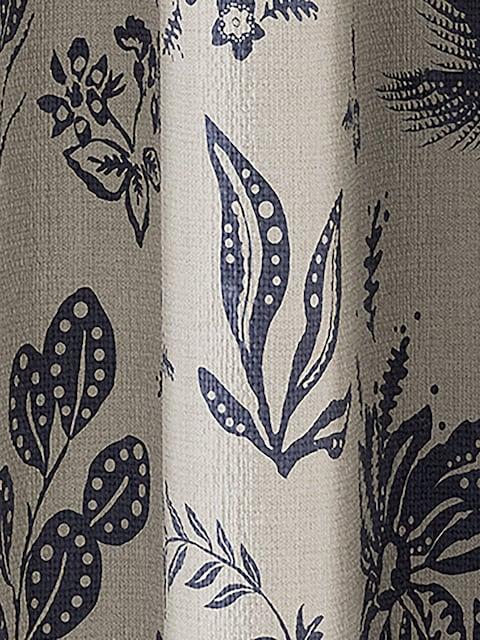 joules Festival Pheasants Set of 2 Blue Blackout Eyelet Curtains