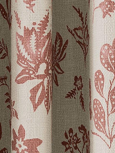 joules Festival Pheasants Set of 2 Cream & Pink Blackout Eyelet Curtains