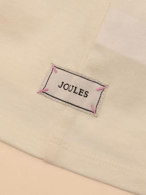 joules Girls' Astra Cream Seahorse Applique Cotton T-Shirt