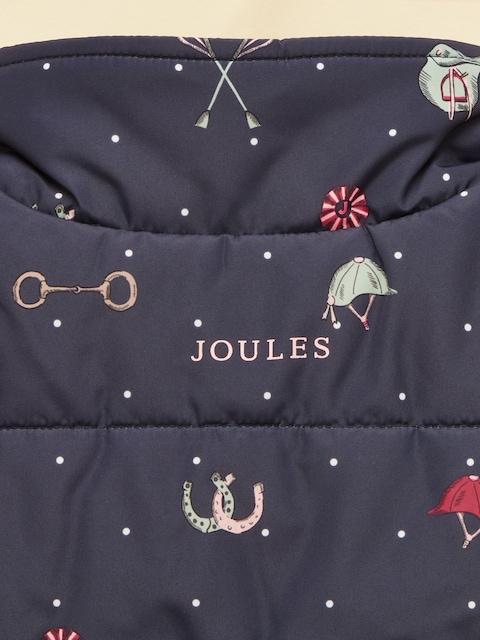 joules Girls' Atwell Navy Horse Reversible Showerproof Gilet