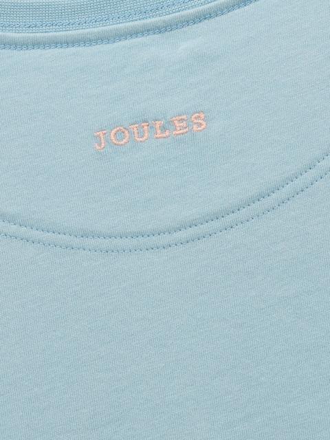 joules Girls' Ava Blue Sausage Dog Applique Long Sleeve Top