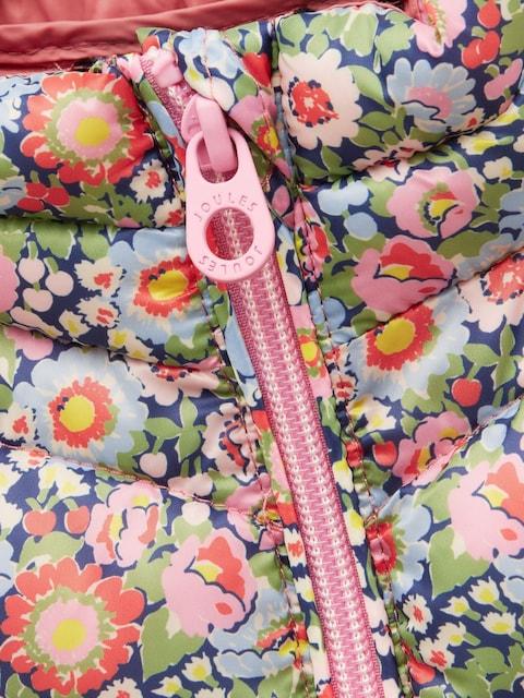 joules Girls' Crofton Multi Floral Showerproof Padded Gilet