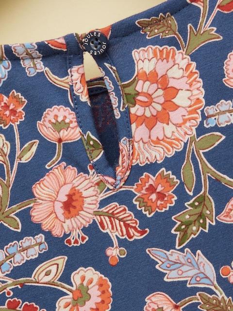 joules Girls' Hampton Multi Floral Long Sleeve Jersey Dress