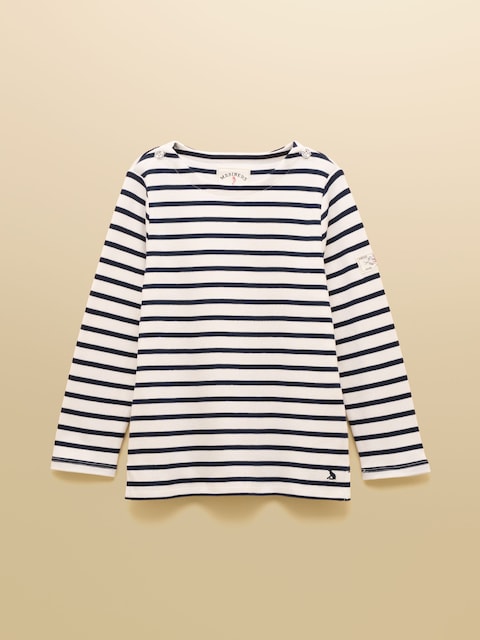 Joules Girls' Harbour Blue/Pink Two Pack Stripe Long Sleeve Top