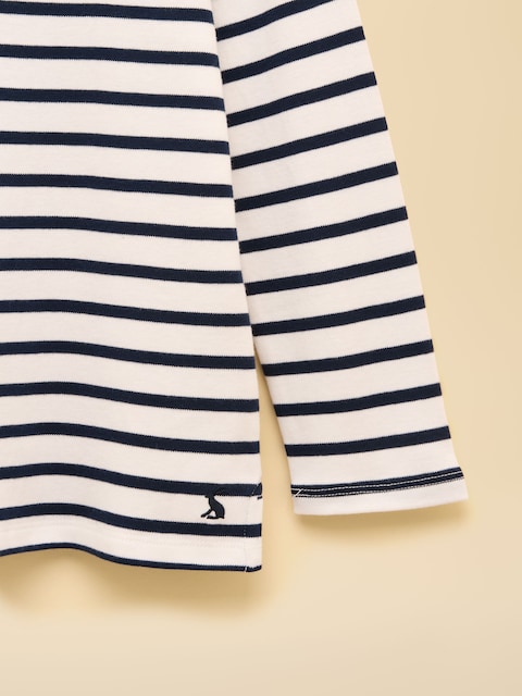 joules Girls' Harbour Blue/Pink Two Pack Stripe Long Sleeve Top