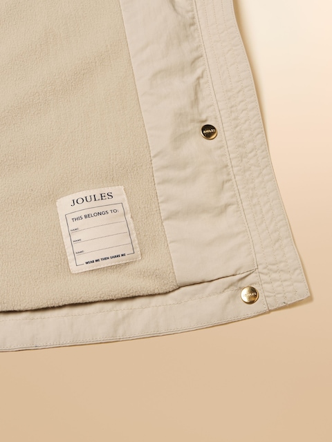 joules Girls' Meadow Stone Longline Showerproof Coat