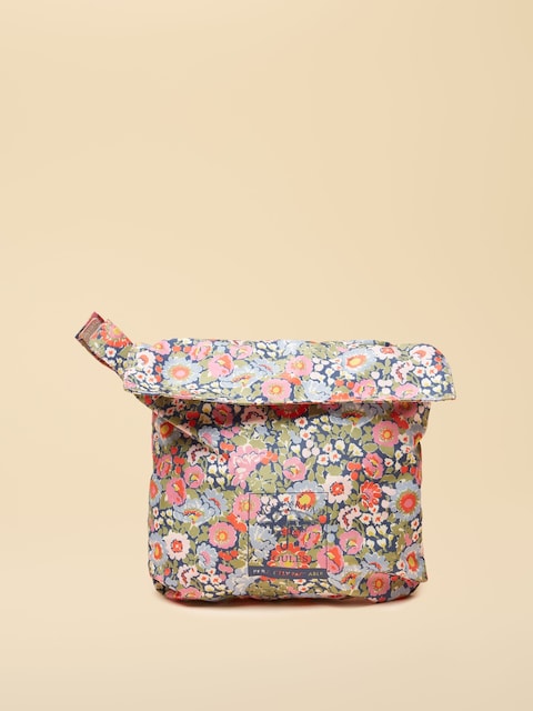 joules Girls' Rainford Pink Ditsy Waterproof Packable Raincoat