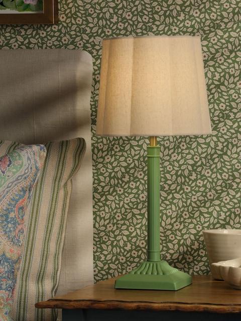 Joules Green Buscot Square Base Table Lamp With Shade