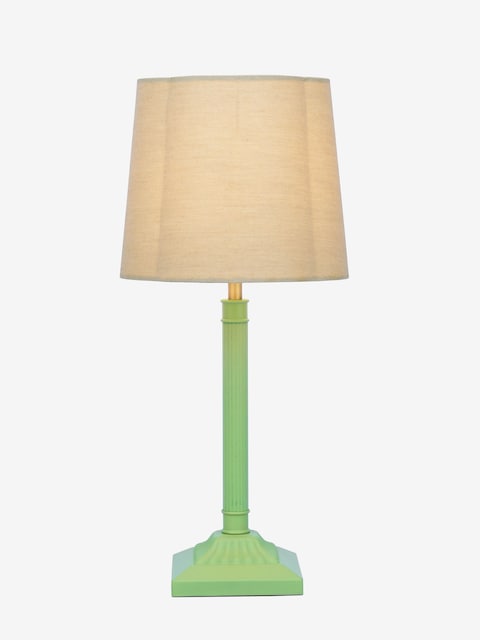 joules Green Buscot Square Base Table Lamp with Shade