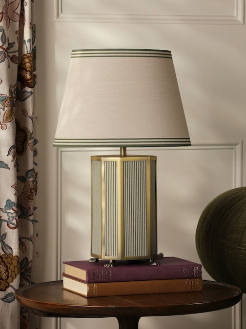 Joules Green Helmingham Antique Brass Claw Foot Table Lamp