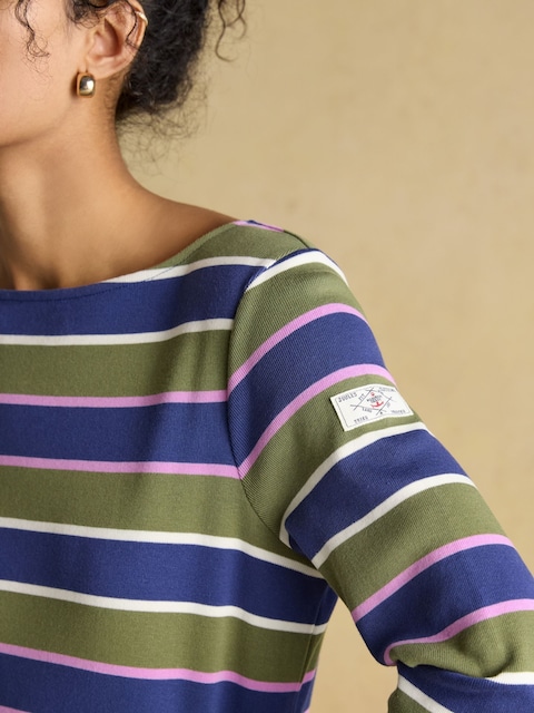Joules Harbour Multi Boat Neck 100% Cotton Breton Top