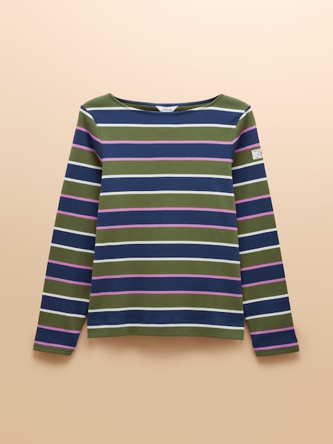 joules Harbour Multi Boat Neck 100% Cotton Breton Top