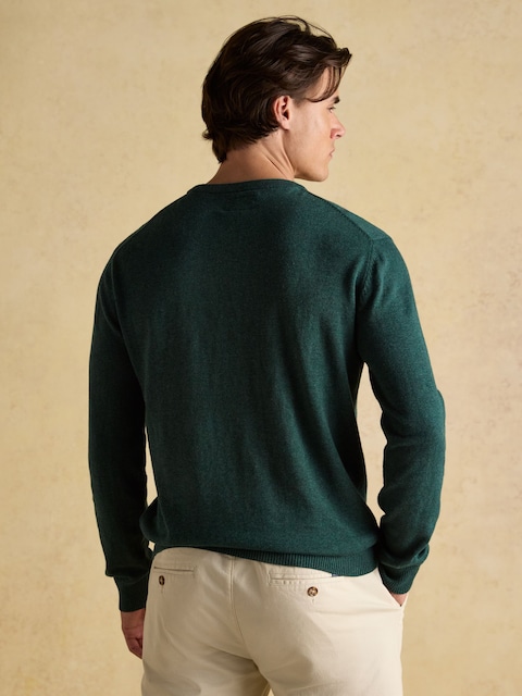 Joules Hillside Dark Green Crew Neck Knitted Jumper