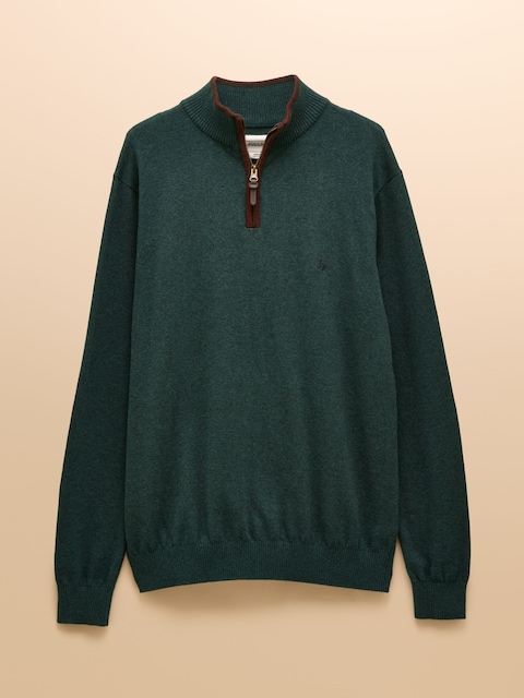 joules Hillside Dark Green Crew Neck Knitted Jumper
